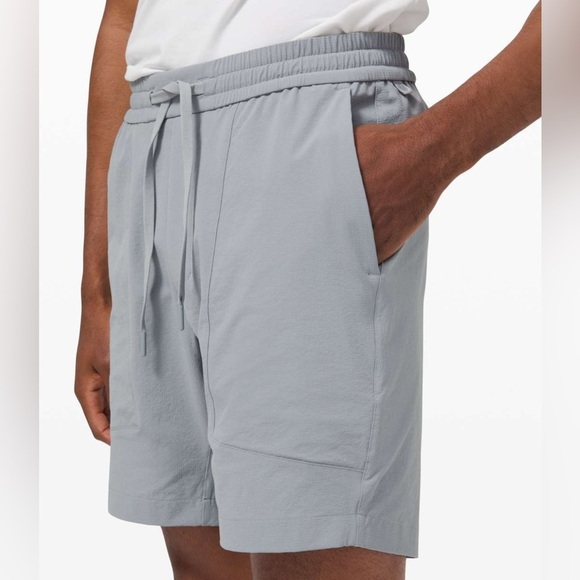 lululemon athletica Gray Athletic Shorts with Elastic Waistband - Picture 1 of 7